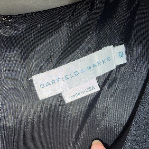 NWT Garfield and Marks Black Midi Dress Business Casual Office Classic Size 10 - Picture 10 of 16